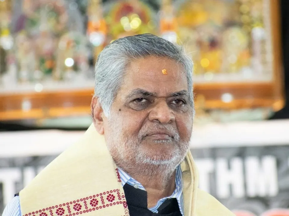 Antaryami Mishra being felicitated in Dhenkanal, 2019