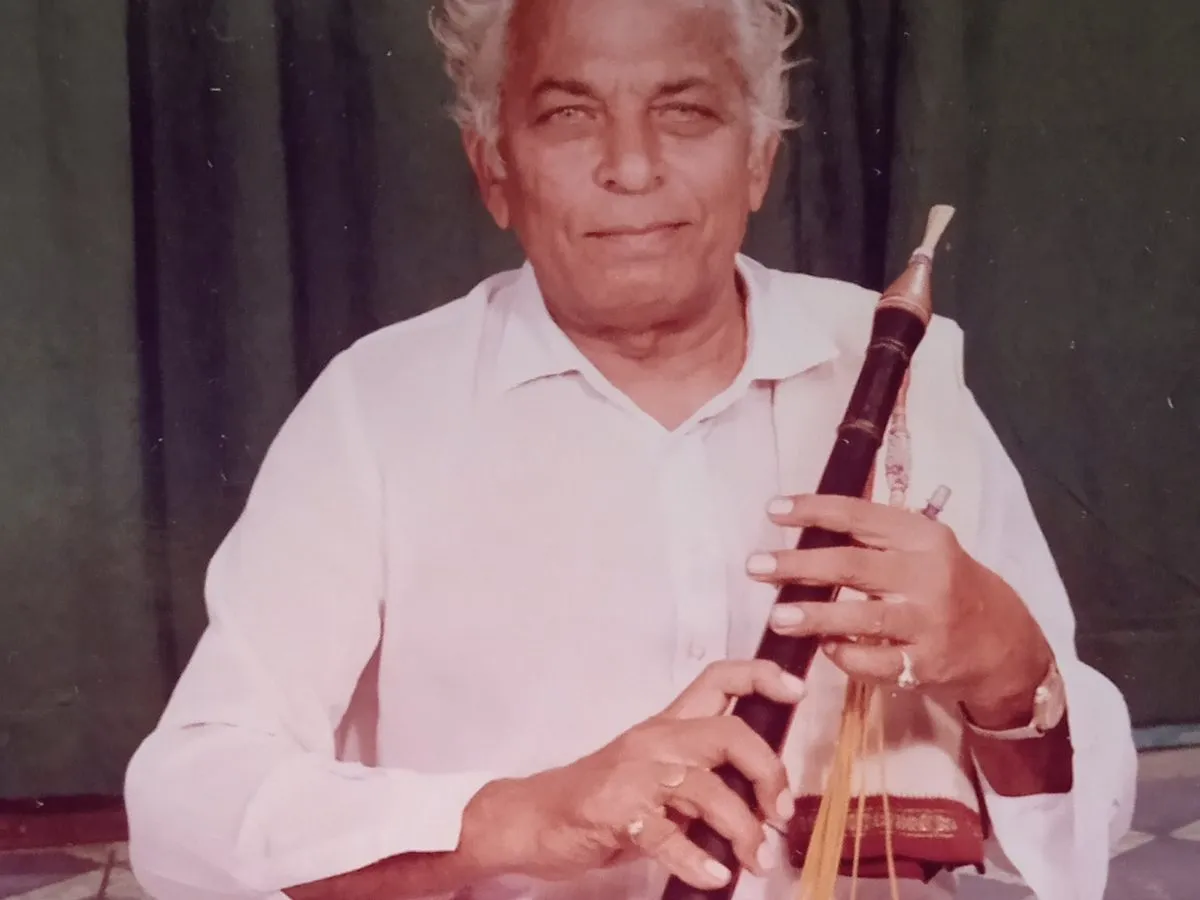 Gosaveedu Shaik Hassan with his nadaswaram