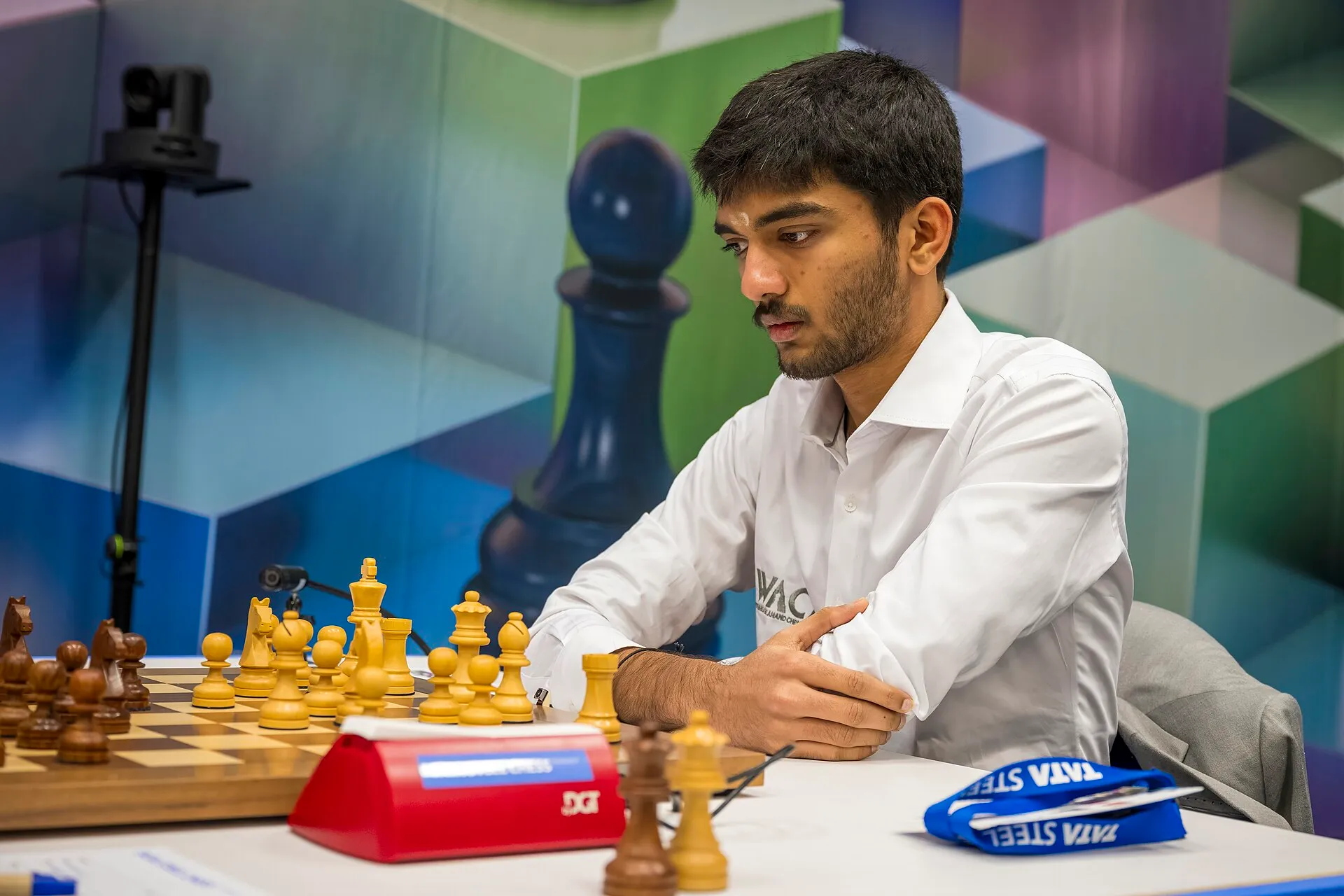 D. Gukesh at the 2024 Tata Steel Chess tournament