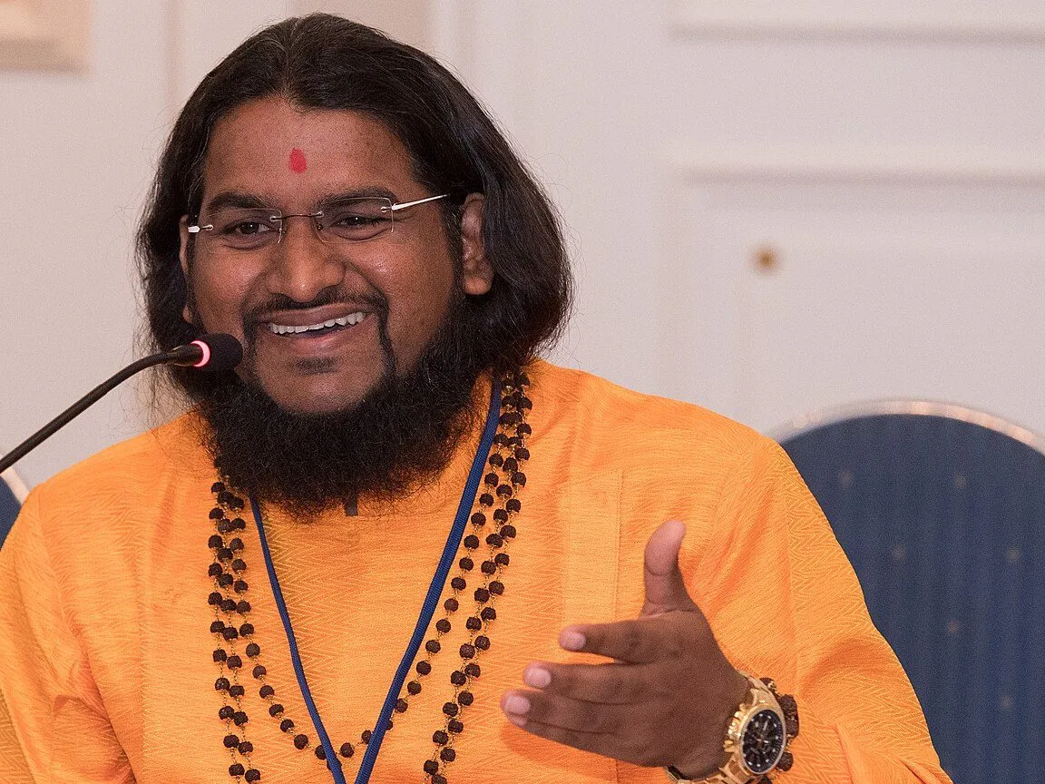 Brahmeshanandacharya Swamiji speaking at a Horasis meeting, 2017