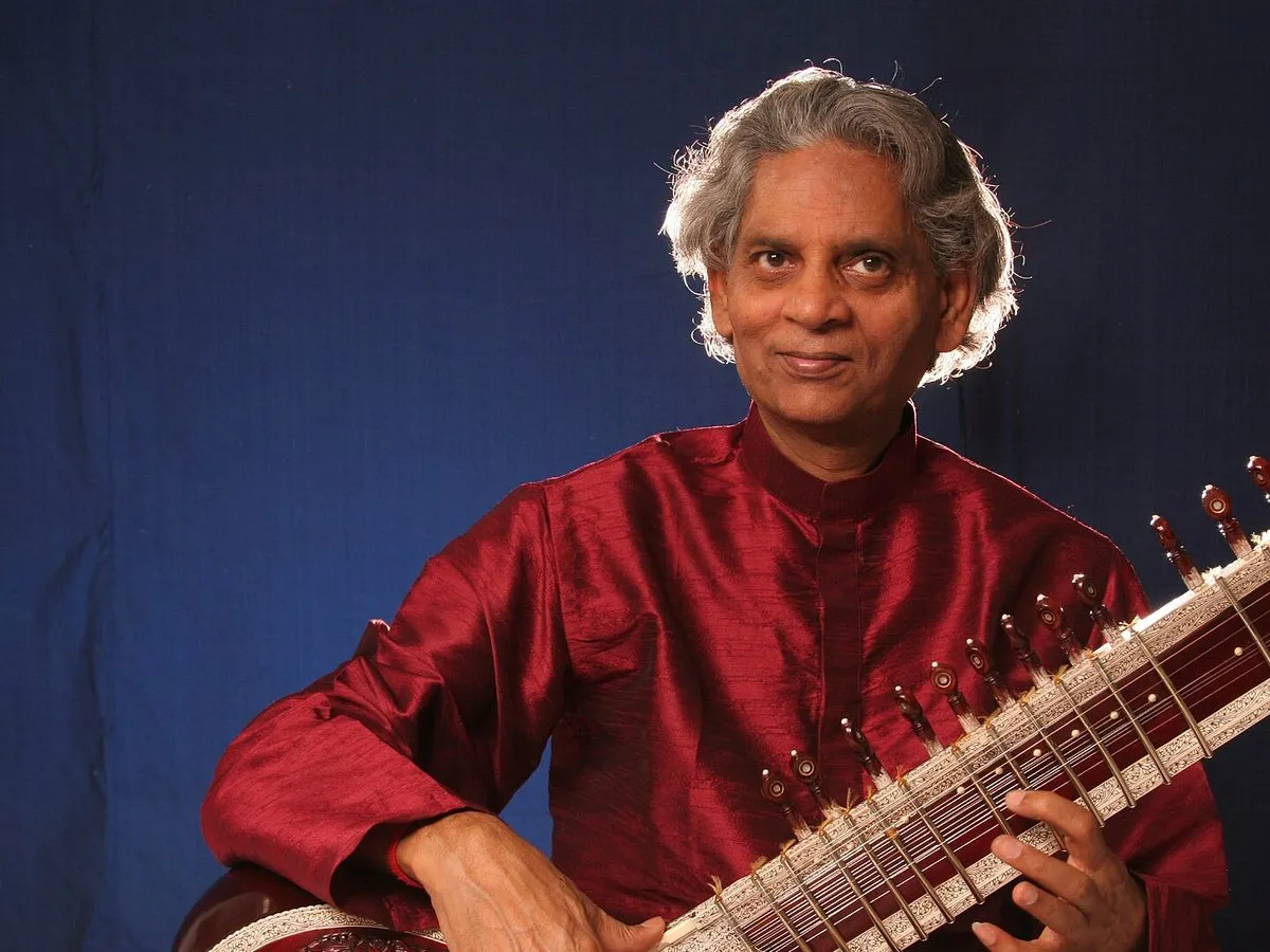 Shivnath Mishra with his sitar