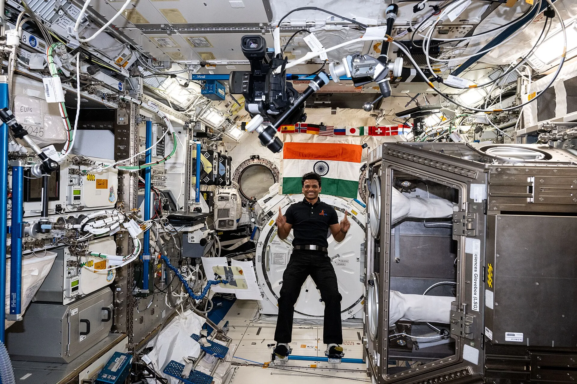 Astronaut Shubhanshu Shukla on board the International Space Station during Axiom Mission 4