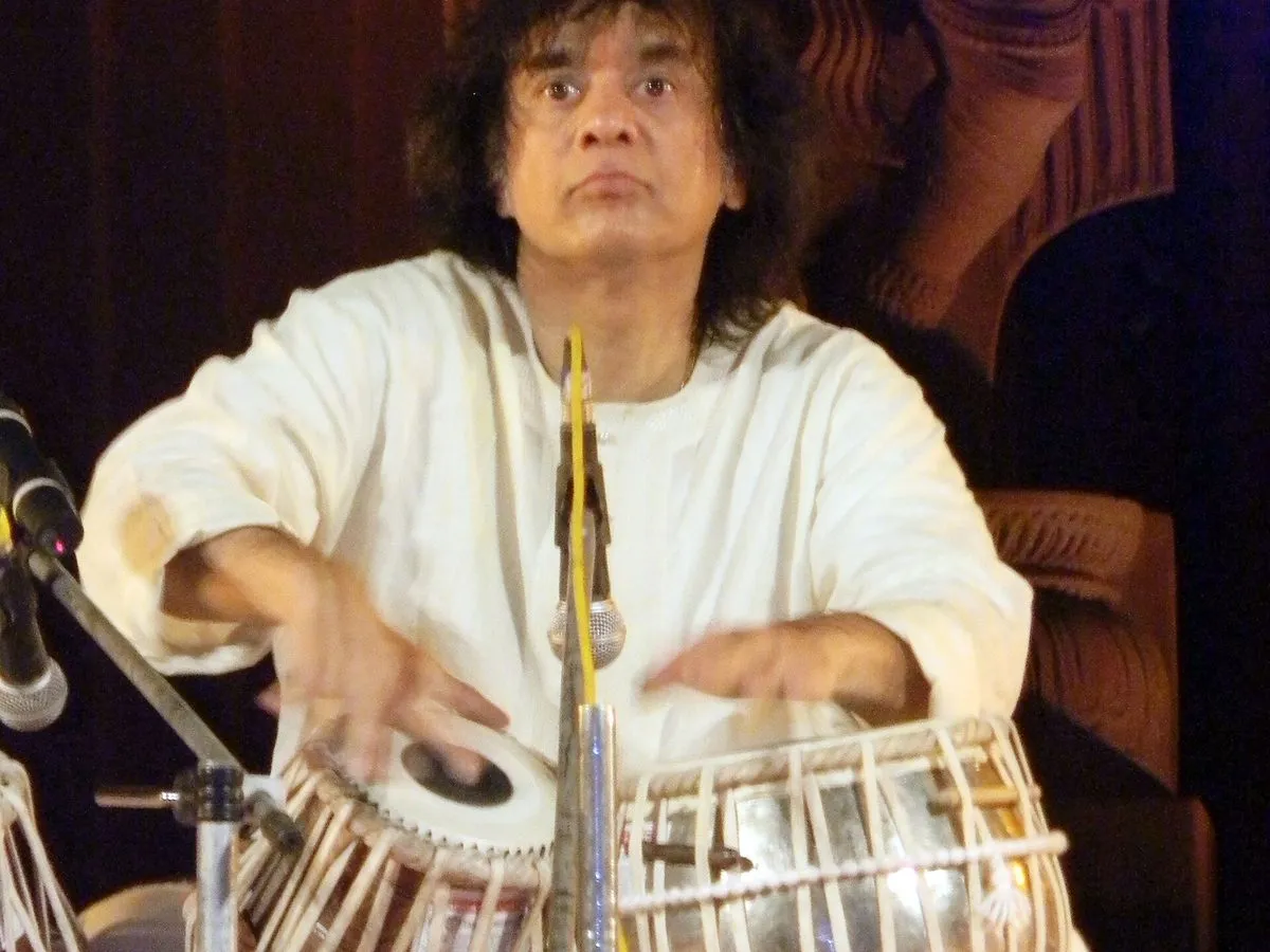 Zakir Hussain playing the tabla